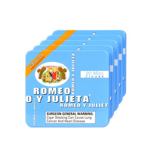 Romeo Y Julieta Mini Blue Cigars 5 Tins of 20