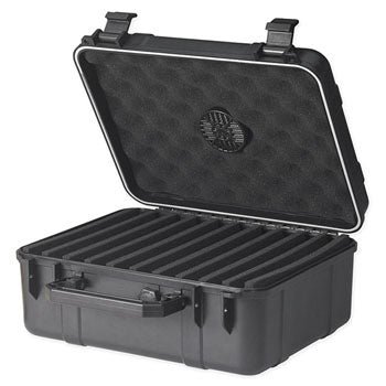 Cigar Caddy 40 Black Travel Humidor Holds 40 Cigars