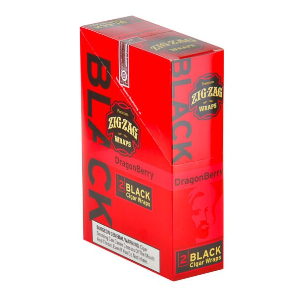 Zig Zag Wraps Premium Black DragonBerry 25 Packs of 2
